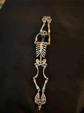 .950 Silver Handmade Skull Skeleton Bracelet